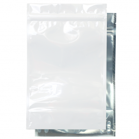 1 Ounce Mylar Barrier Bags White/Clear - 100 Units