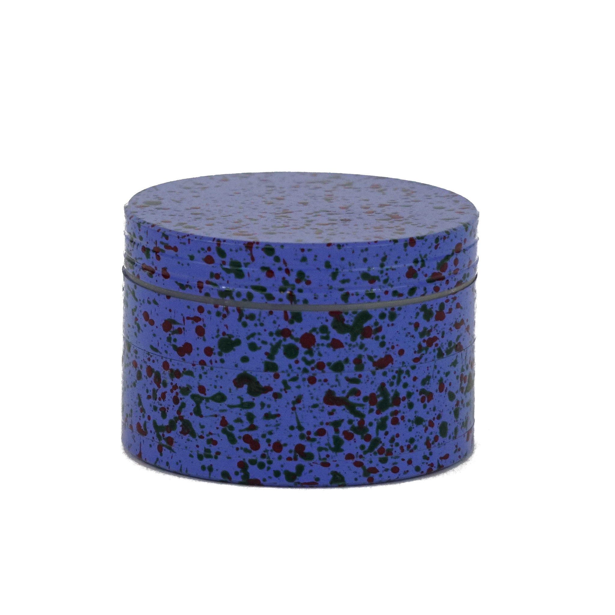 Metal Grinder Blue 4 Parts Splatter Design 56 mm - 1 Unit